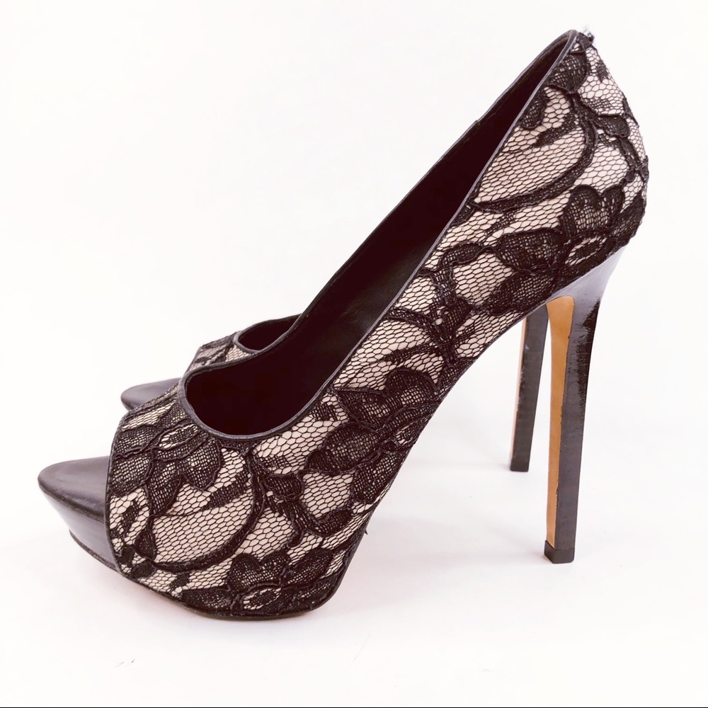 Alice & Olivia Lace Platform Heels